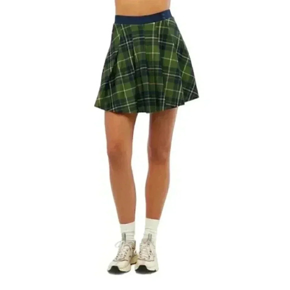 WeWoreWhat Tennis Club Plaid Skort in Court Green - Picture 4 of 9